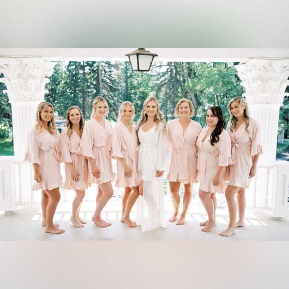 Dusty Rose Bridesmaid Robe - Size L - Picture 3 of 4